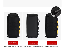 Mochila Deportiva <span class=keywords><strong>de</strong></span> Viaje <span class=keywords><strong>de</strong></span> Nailon con Logotipo Personalizado, <span class=keywords><strong>Bolsa</strong></span> <span class=keywords><strong>de</strong></span> Gimnasio Multifuncional Impermeable con Compartimento para Zapatos - Product Image 3