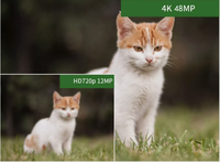 Caméra de surveillance de la faune BSTCAM 4K 48MP avec connexion vidéo et contrôle par application WiFi, portée IR 30m/92ft, détection de mouvement extérieure, LED IR 940nm