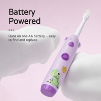 Cepillo de Dientes Eléctrico para Niños, Funciona con Batería, Fácil de Usar, para Viajes y el Hogar, Diseño de Dibujos Animados, Automático