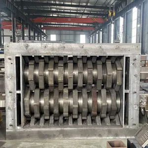 high quality plastic crusher machine china industry rubber tire double shaft shredder