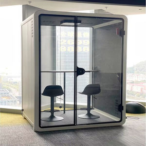 Cabine de travail modulaire insonorisée de haute qualité en aluminium, réduction du bruit, pour hall, commerce, maison - Product Image 5