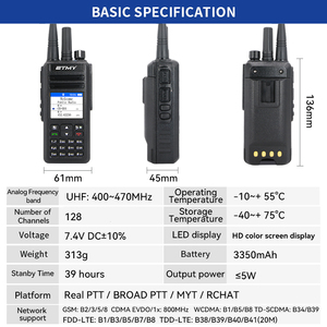Etmy ET-L66 4 gam ananlog UHF không dây không giới hạn khoảng cách cotunications 100km Walkie PoC <span class=keywords><strong>Radio</strong></span> portatiles Mạng hai cách phát thanh - Product Image 5
