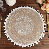 Napperons en jute faits à la main très demandés pour le dîner de Thanksgiving ou les réunions de famille, disponibles au meilleur prix