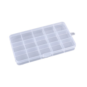 Transparent Plastic Storage Box 15 Compartment Rectangular Covered With Compartments For Jewelry Tools Fishing Gear - Product Image 5