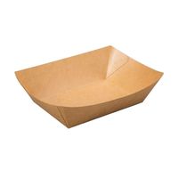 Vente en gros d'assiettes rectangulaires en vrac ensemble d'assiettes à sushi jetables en papier kraft pour restaurant à emporter en plein air camping