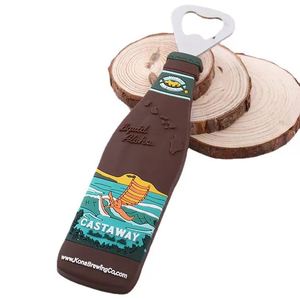 Ouvre-bouteille en PVC souple 3D avec logo personnalisé, cadeau de fête - Product Image 3