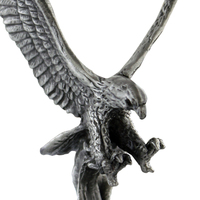 Offre Spéciale Étain Alliage Aigle Statue Petit Animal Personnalisé Figurine Métal Faucon Ornements