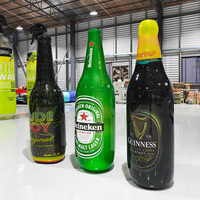 Bouteilles de vin gonflables personnalisées pour la décoration d'événements festifs en extérieur, design personnalisé, PVC imperméable, bouteilles de bière gonflables