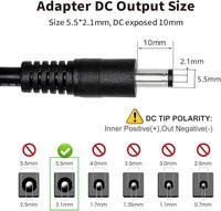 Adaptateur secteur universel mural 12V 2A 24W AC/DC avec 8 embouts DC interchangeables, alimentation stable