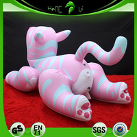 Costume de bondage animal de costume de tigre gonflable rose Hongyi