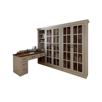 Bureau classique bibliothèque conjointe bibliothèque d'étude intégrée en bois massif composite