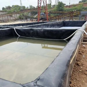 Géomembrane HDPE résistante au vieillissement, film plastique imperméable noir et bleu pour revêtement de bassin à poissons, barrage, décharge, piscine, toiture de bâtiment - Product Image 5