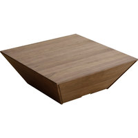 Table basse carrée en bois noir de luxe, style moderne et minimaliste, pour salon domestique
