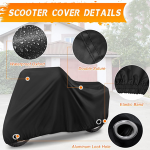 Wholesale <b>Scooter</b> <b>Cover</b> Waterproof Moped <b>Cover</b> Vespa <b>Cover</b> Outdoor Windproof and UV for Long Yamaha Honda Ruckus Motorbike <b>Cover</b> - Product Image 4