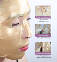 Masque facial coréen jetable en hydrogel bio-collagène, enrichi en vitamine C et acide, pour réparation fine et dorée, usage médical et cosmétique