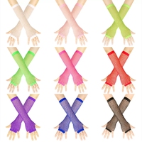 Gants en résille pour enfants pour Halloween : Gants néon style années 80 et 90 pour fêtes, jeux de rôle et accessoires de cosplay