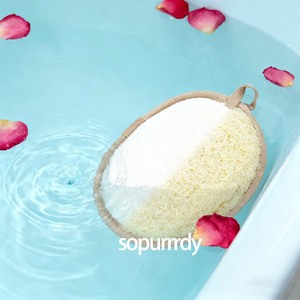 Esponja Exfoliante Corporal de Lufa Natural con Logotipo Personalizado, Esponja de Lufa para Ducha y Baño para Mujeres y Hombres, para Rostro y Cuerpo - Product Image 6