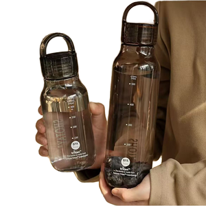 Botella de Agua de Plástico Ecológica de Lujo 2026, 400ml/700ml, con Tapa, Aislamiento Térmico de 12-24h, Logotipo Personalizado, Botella Transparente con Anillo - Product Image 1
