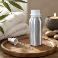 Bouteille de recharge diffuseur de parfum 200 ml en aluminium brillant avec bouchon blanc et bouchon intérieur inviolable