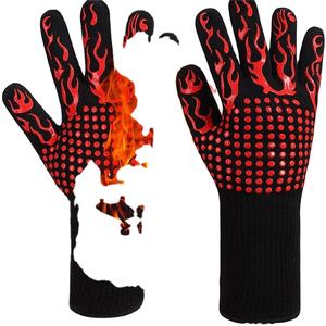 Maniques de four en silicone résistantes à 500 °C avec logo personnalisé - Product Image 1