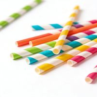 Pailles en papier biodégradables jetables de qualité alimentaire, écologiques, non toxiques et recyclables
