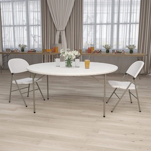 Boda <span class=keywords><strong>180</strong></span> <span class=keywords><strong>cm</strong></span> 72 pulgadas banquete fiesta eventos blanco <span class=keywords><strong>plegable</strong></span> plástico al aire libre <span class=keywords><strong>mesa</strong></span> <span class=keywords><strong>plegable</strong></span> y sillas - Product Image 6