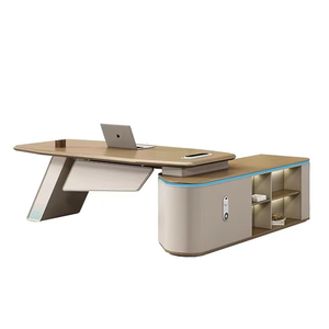 <span class=keywords><strong>Bureau</strong></span> de direction en L de luxe, construction en bois durable, design moderne et minimaliste pour usage domestique ou commercial, espace de travail spacieux - Product Image 5