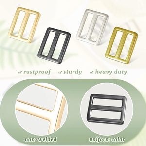 Pcs Flat Metal Slide Buckle Inch Belt Adjuster Sliders Tri Glide Strap Zinc Alloy Slider Buckles For <b>Purse</b> Bag Backpack Colors - Product Image 3