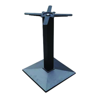 Piétement de table carré en fonte de sable lourd 450*450mm avec pied de nivellement réglable, monopied, pour table commerciale