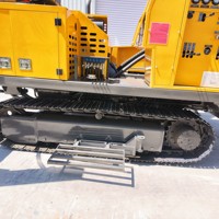 Foreuse mobile sur chenilles pour puits d'eau, machine de forage sur chenilles pour la construction de puits
