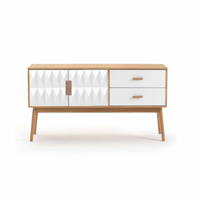 Luxury Modern Art Media Console Wooden Entertainment Cabinet with Mid-Century Minimalist Antique TV Stand for Living Room
