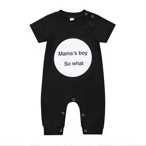 Casual letter o-neck baby boy playsuit Infant and toddler clothes rompers baby boy jumpsuit