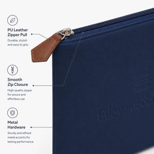Pochette zippée en néoprène avec logo personnalisé 28x20cm, résistante à l'eau, légère, pour documents, tablette, organiseur de voyage - Product Image 6
