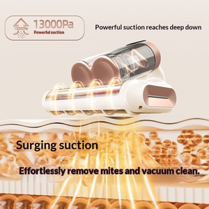 Nueva <span class=keywords><strong>Aspiradora</strong></span> Inalámbrica Portátil para el Hogar con Doble Recipiente para Polvo, Eliminador de Ácaros con Fuerte Succión y Silenciosa para Dormitorio - Product Image 4