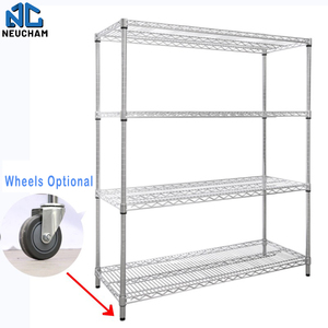 金属製ラック,金属製研磨ワイヤー棚金網棚4段 - Product Image 3