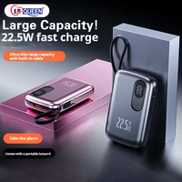 Chargeur portable avec logo personnalisé 22,5W 10000mAh Mini Power Bank porte-clés avec écran LED Charge rapide Batterie Li-Polymère