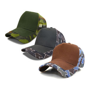 Casquette Trucker 5 Panneaux, Face Avant Unie, Dos en Maille Camouflage, Personnalisable pour Hommes et Femmes, Extérieur, Faible MOQ, Expédition Rapide, Haute Qualité - Product Image 3