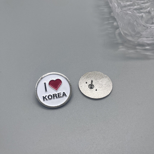 دبابيس شارة مخصصة في بلدان مخصصة I Love Korea دبوس مينا مستدير دبابيس شخصية - Product Image 4