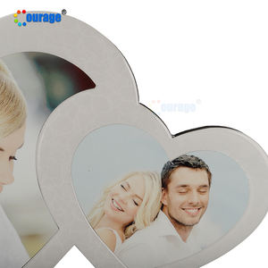 MD-055 en bois de cadre de photo de photo de cristal blanc de sublimation de double de conception de <span class=keywords><strong>mode</strong></span> pour la sublimation - Product Image 4