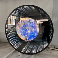 Portable IP65 évalué 3D interactif LED piste de danse carrelage DMX512 mariage infini miroir scène Projection lumières pour parcs à thème
