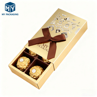 Boîte à chocolat de luxe avec fenêtre transparente, logo personnalisé, feuille d'or, papier gaufré UV, emballage écologique, recyclable, boîte cadeau