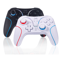 Manette de jeu sans fil BT avec double moteur de vibration et lumières LED, boutons programmables, compatible avec Lite/Pro