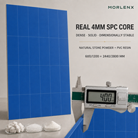 Panneau mural SPC bleu moderne MORLENX, imperméable et écologique, pour usage domestique dans la salle de bain, la cuisine et la douche