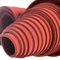 Feuille de mousse de silicone rouge à cellules ouvertes, épaisseur 5 mm, rouleau de mousse 120 kg pour rembourrage de table de presse à chaud et de table de repassage sous vide