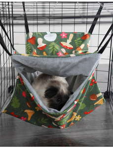 Juego <span class=keywords><strong>de</strong></span> Hamaca Colgante 4 en 1 para Mascotas Pequeñas, Cama Transpirable y Refrescante para Jaula, para Cobayas, Petales <span class=keywords><strong>de</strong></span> Azúcar, Hurones, Ardillas y Ardillas Rojas - Product Image 5