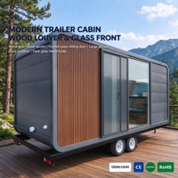 Maison Modulaire sur Remorque, Vente Directe Usine, Bureau Extérieur Personnalisé pour Jardin, Mobile, pour Airbnb, Camping-car, Utilisation en Station Balnéaire, Chambre d'Hôtel, Conteneur Préfabriqué