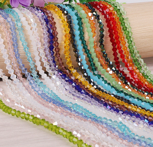 Cuentas de Cristal Facetadas de 4x3mm y 6x4mm, Múltiples Colores, Suaves y Lisas, para Manualidades y Joyería, Venta Directa de Fábrica al Por Mayor - Product Image 1