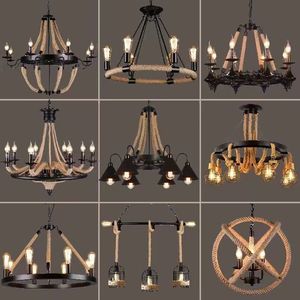 Đèn Chùm Treo Dây Đèn Nền E27 Ổ Cắm 2 Lớp 8 + 6 Đầu Đèn Treo Trần Tròn Cổ Điển Cho Nhà Hàng Quán Cà Phê Khách Sạn Quán Bar Gác Xép - Product Image 4