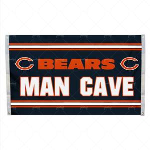 Alta calidad personalizada CHICAGO BEARS MAN CAVE 3x5ft Bandera Nueva calidad superior GENUINO Deporte - Product Image 1