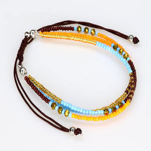 AA0160474アジャスタブルノットレッドロープブレスレット編組マクラメノット仏教チベットラッキーブレスレット - Product Image 1